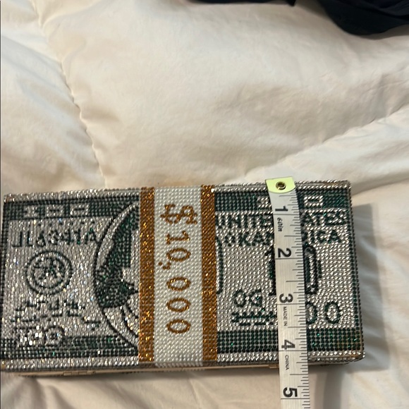 Crystal Embellished Money Clutch - Picture 7 of 7